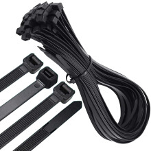 Lange heavy duty kabelbinders 22 inch met 120 pond treksterkte Sterk UV-bestendig Grote kabelbinders Milieuvriendelijk Industri?e kwaliteit Zwart 50
