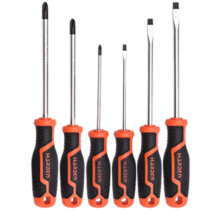 Edward Tools Harden PRO magnetische schroevendraaier set van 6 schroevendraaiers - 3 gleuf / 3 kruiskop - gemagnetiseerde zware CRV strakke beet,