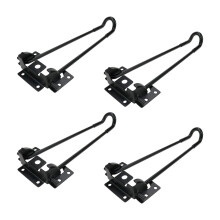 Geesatis 4 Pack 10"""" Folding Hairpin Legs Heavy Duty Furniture Metal Legs Modern Coffee Table Legs Furniture Home DIY Projects with Mounting Screws