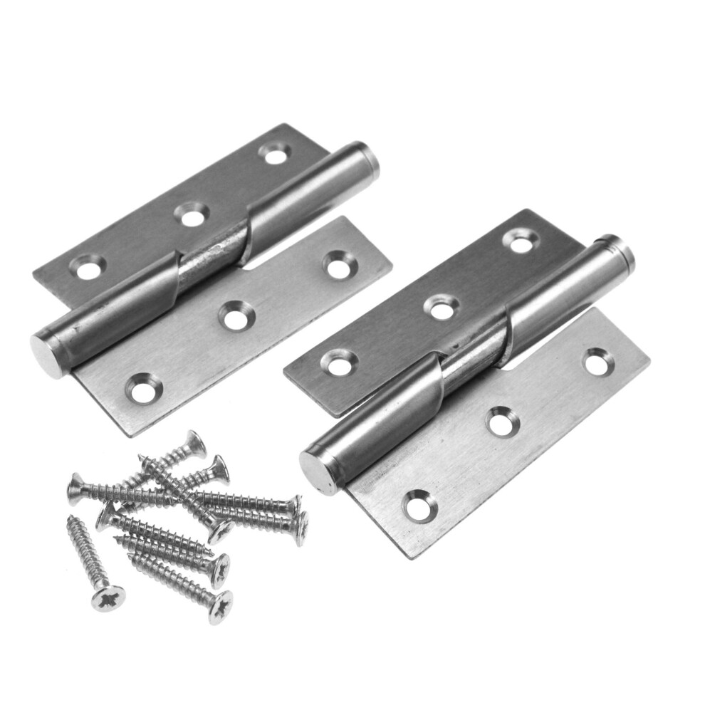 1 Pair 3""""/76Mm Stainless Steel Rising Butt Handed Lift Off Door Hinge (Left Hand) 750939266045