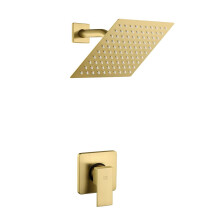 POP SANITARYWARE Ensemble de robinets de douche en or bross pour salle de bain, systme de pomme de douche de 8 pouces, kit de garniture de douc
