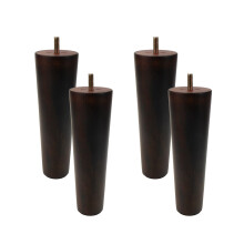 Geesatis Lot de 4 pieds de meubles ronds en bois massif naturel de 17,8 cm, trs rsistants, capacit de 1 000 lb, avec pieds de nivellement, pi