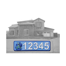 Curb-N-Sign Texas Curb Wrap Autocollants rflchissants en aluminium pour adresse de trottoir (Texas Blue Bonnet)