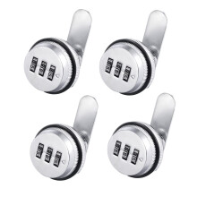 Tidorlou 4 Pack yhdistelmkaapin lukko Salasanakoodattu kaappilukko yhdistelmkamera lukot 3/4 tuuman sylinterikromiviimeistelyll turvalukot kaapin