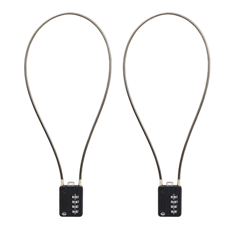 SISAV 4 Digit Cable Combination Locks 20 inches Cable for School Gym Locker Helmet Filing Cabinets Toolbox Luggage Suitcase knapsack Cable 3mm Diamet-image-OPC-PM95WSZ-NEW