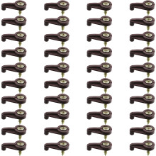 ITROLLE Glashalter-Clip, 40 Stck, 4 mm, braune Glasschrank-Clips, Glasplatten-Clips mit Schrauben