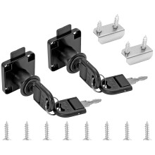 Jiozermi 2 Packs Drawer Lock with Keys Desktop Lock with 0.75""""/19mm Length Cylinder Cam for Drawer Cabinet Wardrobe Office Desk Letter Box Black