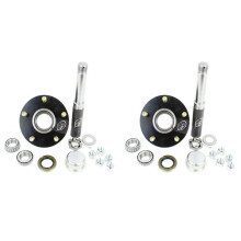 Southwest Wheel, confezione da 2, perno dell'asse del rimorchio da 2.000 libbre, con mozzo circolare con bulloni da 5-4,5""