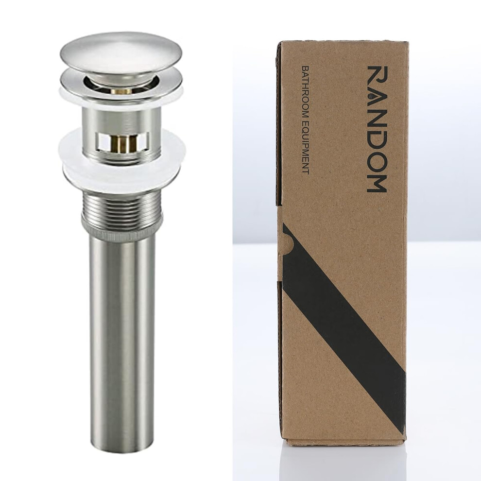 Random Brushed Nickel Pop Up Sink Drain Stopper With Overflow For Bathroom Sink Drain Faucet Vessel Vanity. 791107781281