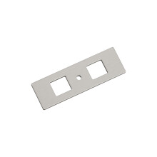 Amerock Medora 3-11/16 cali (94 mm) długość prostokątna satynowa nikiel gałka szafki płyta tylna BP37780G10