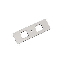 Amerock Medora 3-11/16 cali (94 mm) długość Prostokątna gałka do szafki z polerowanego niklu Płyta tylna BP37780PN