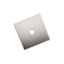 Amerock Ladera Długość 1-3/16 cala (30 mm) Kwadratowa, polerowana, niklowa płytka tylna z gałką do szafki BP37760PN