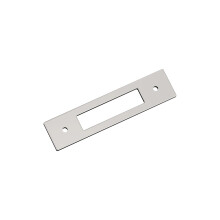 Amerock Medora 3-3/4 cala (96 mm) Prostokątna, od środka do środka, polerowany nikiel Płyta tylna do szafki BP37782PN