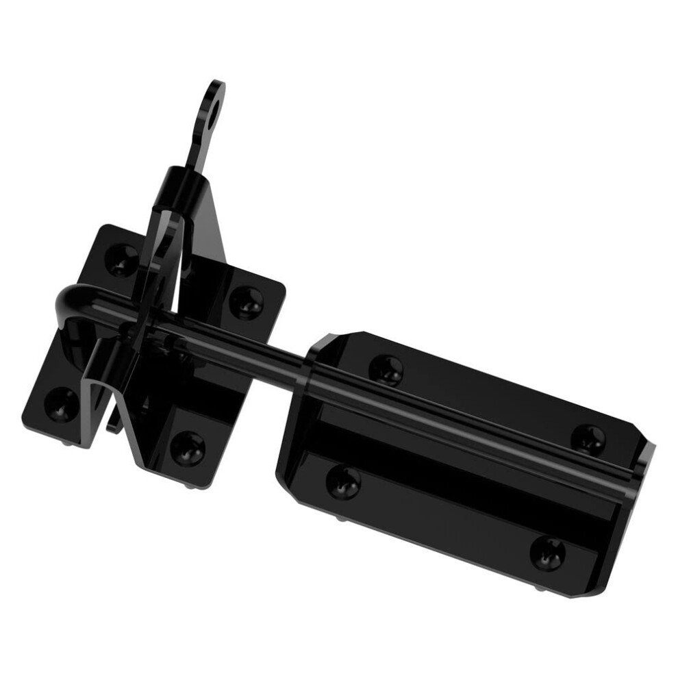National Hardware N166-015 Heavy Duty Gate Latch 7.57"""" Black 886780029543
