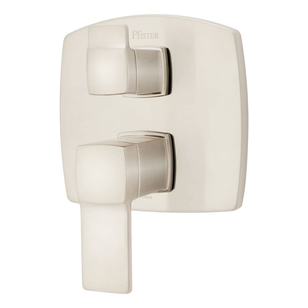 Pfister Deckard Stacked Shower Two Handle Diverter Trim In Brushed Nickel (Valve Not Included) 038877655825