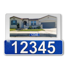 Curb N Sign Curb Wrap Autocollant d'adresse Autocollants rflchissants en aluminium pour numro de maison pour portes d'entre, fentres, bord