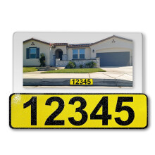 Curb N Sign Curb Wrap Autocollant d'adresse Autocollants rflchissants en aluminium pour numro de maison pour portes d'entre, fentres, bord