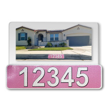 Curb N Sign Curb Wrap Autocollant d'adresse Autocollants rflchissants en aluminium pour numro de maison pour portes d'entre, fentres, bord