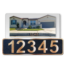 Curb N Sign Curb Wrap Autocollant d'adresse Autocollants rflchissants en aluminium pour numro de maison pour portes d'entre, fentres, bord