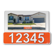 Curb N Sign Curb Wrap Autocollant d'adresse Autocollants rflchissants en aluminium pour numro de maison pour portes d'entre, fentres, bord