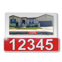 Curb N Sign Curb Wrap Autocollant d'adresse Autocollants rflchissants en aluminium pour numro de maison pour portes d'entre, fentres, bord