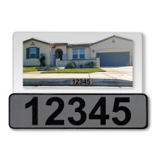 Curb N Sign Curb Wrap Autocollant d'adresse Autocollants rflchissants en aluminium pour numro de maison pour portes d'entre, fentres, bord