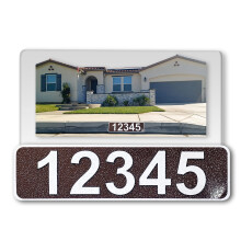 Curb N Sign Curb Wrap Autocollant d'adresse Autocollants rflchissants en aluminium pour numro de maison pour portes d'entre, fentres, bord
