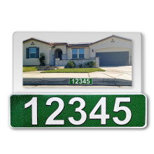 Curb N Sign Curb Wrap Autocollant d'adresse Autocollants rflchissants en aluminium pour numro de maison pour portes d'entre, fentres, bord