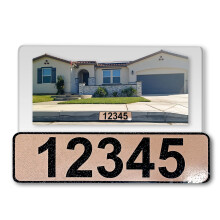 Curb N Sign Curb Wrap Autocollant d'adresse Autocollants rflchissants en aluminium pour numro de maison pour portes d'entre, fentres, bord