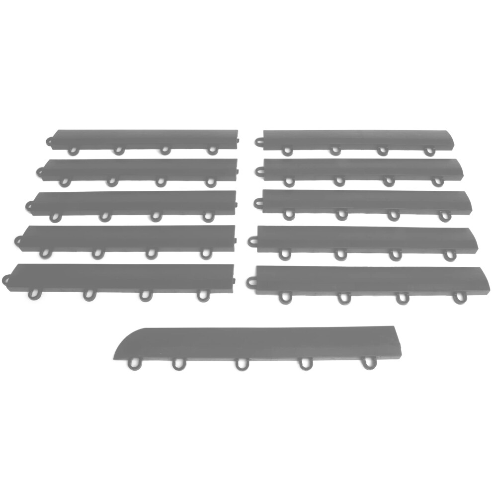 Big Floors Female Transition Edge Kit Durable Interlocking Modular Garage Floor Edging Compatible with RaceDeck GarageTrac and GarageDeck Products-image-OPC-PM95Y7K-NEW