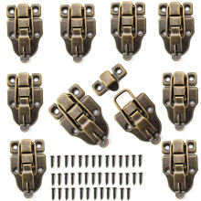 Bote bec de canard en mtal, loquet bascule, loquet bascule pour botes en bois, bote outils, ton Bronze, 10 pices