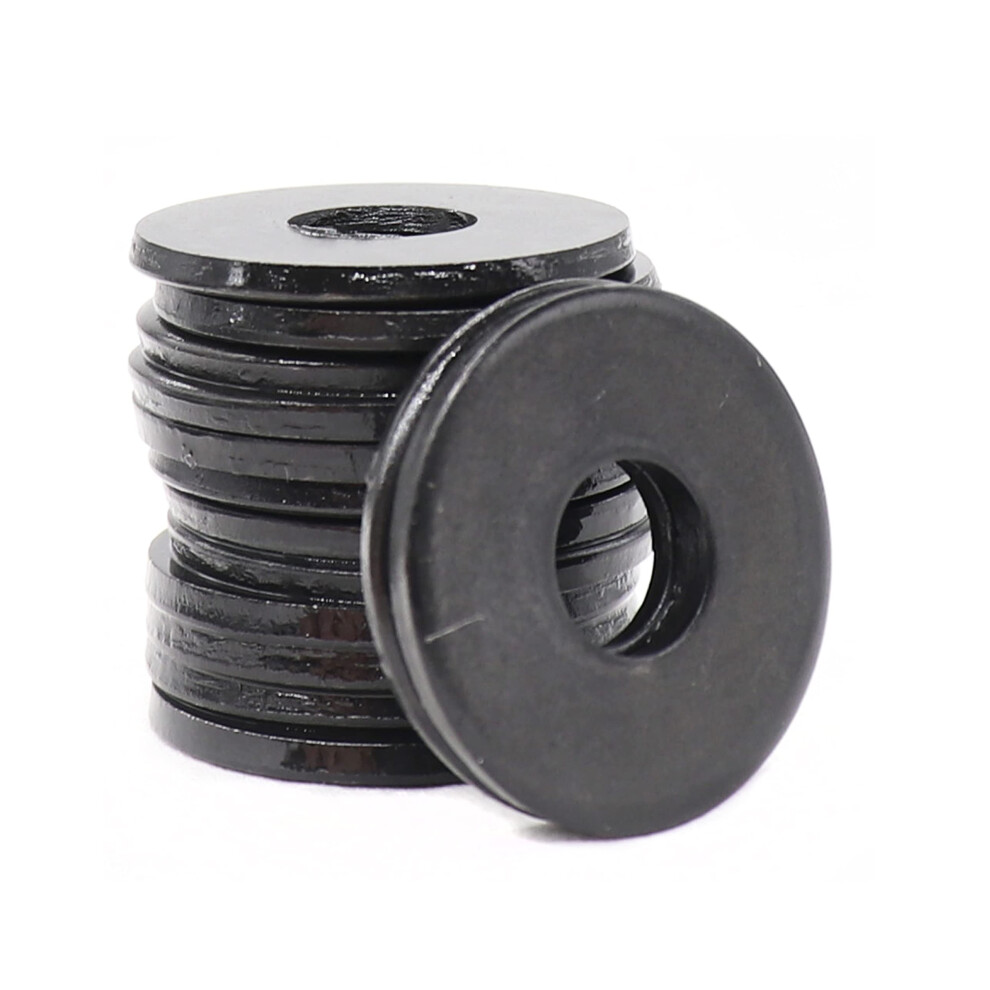 50Pcs Black M8 Flat Washers(Od=24Mm 2Mm Thickness) Grade 8 Carbon Steel Zinc Plated 735209179478