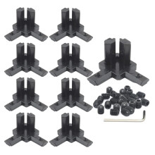 FORRCKY 8 Sets 2020 Aluminium-Strangpressprofil, 3-Wege-End-Eckwinkel, 20er-Serie, V-T-Nut-Hardware, Tri-Cap-Anschluss mit M5-Schraube fr 2020 2040,
