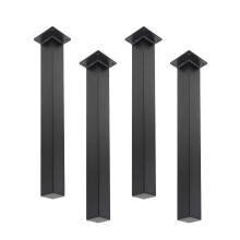 PIPE DECOR Lot de 4 pieds de table en mtal noir de 71,1 cm de hauteur Pieds robustes pour tables manger et projets de bricolage