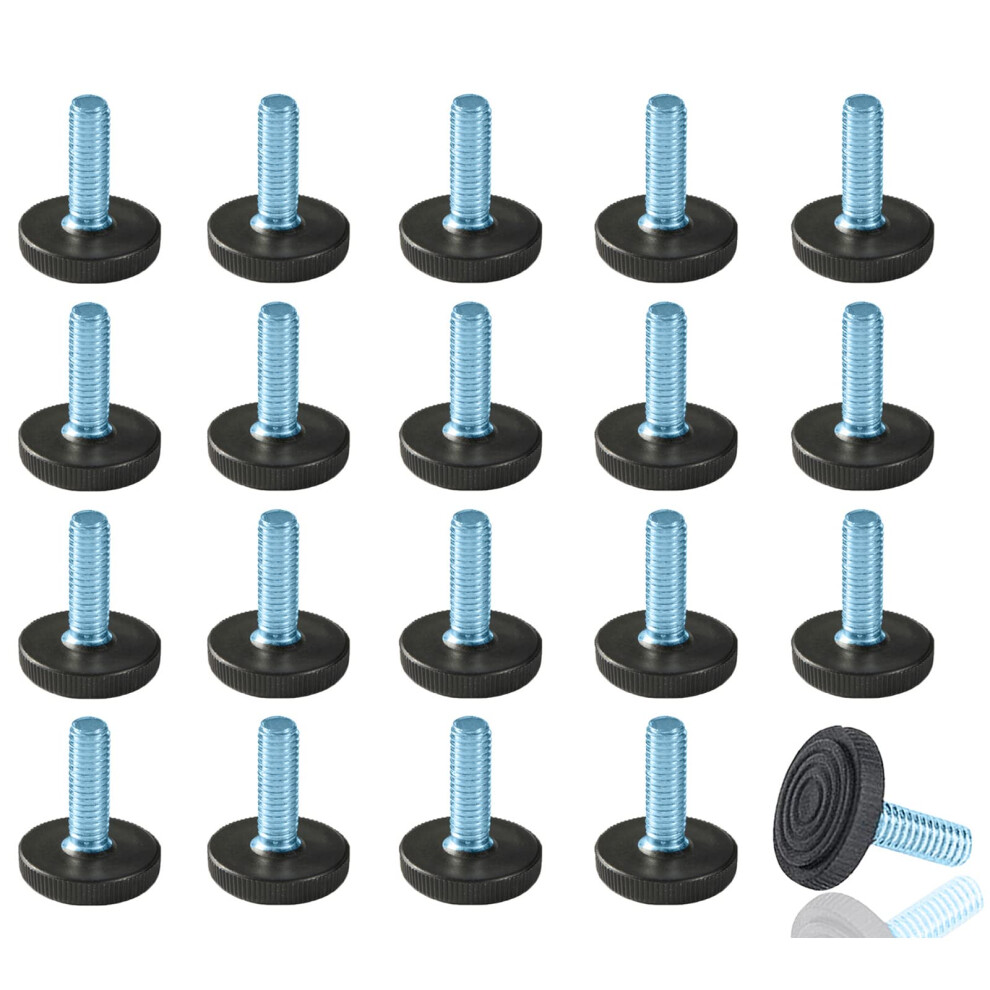 Wafjamf 20 Pcs M6 Adjustable Furniture Levelers Table Feet Screw In Threaded Screw On Chair Foot Glides Leveling For Tables Chairs Furniture Legs 711691761759