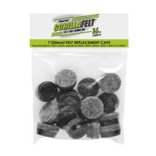 GorillaGlides Replacement Slider Caps for Slipstick Screw-in Sliders (1 Inch Felt)