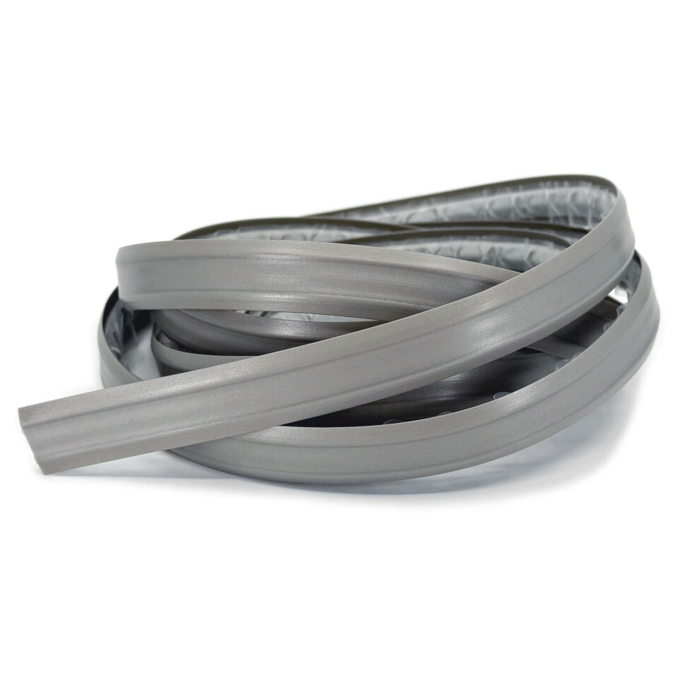 Instatrim The Original Flexible Trim - 10Ft 1/2"""" Adhesive Trim With Many Uses Including Bathtubs Sinks Counters Tile Floors - Made In Usa Grey