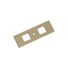 Amerock Medora 3-11/16 cali (94 mm) długość prostokątna złota gałka do szafki szampana płyta tylna BP37780BBZ