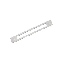 Amerock Medora 8-13/16 cali (224 mm) Prostokąt od środka do środka Polerowana chromowana płyta tylna do szafki BP3778626