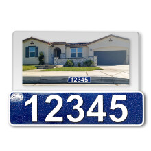 Curb N Sign Curb Wrap Autocollant d'adresse Autocollants rflchissants en aluminium pour numro de maison pour portes d'entre, fentres, bord