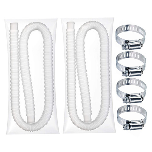 Swimming Pool Replacement Hose 1.25 Inch Diameter, Pool Filter Replacement Hose, 2 Pack With Clamps
