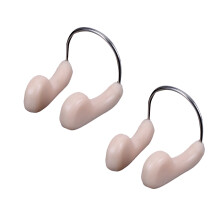 2 tpr schwimmnasenklemme anti-erstickend fleischfarben
