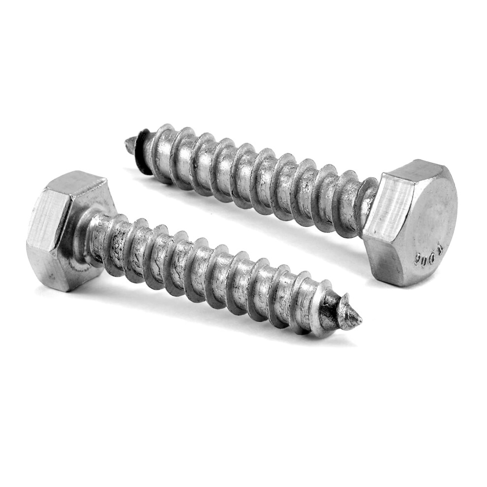 5/16"""" x 1-1/2"""" Hex Head Lag Screws Bolts 10Pcs 304 Stainless Steel 18-8 Partial Thread Hexagon Head Wood Screws by SG TZH-image-OPC-PM95YCP-NEW