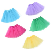 5Stk Mädchen Tüll Tutu Röcke Bunt Elastischer Bund Fluffig Für Kinder