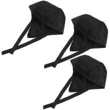 3Stk Schwarze Küchenmütze Chef Band Verstellbar Für Köche Und Bäcker