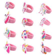 12 pvc kinderringe einhorn dekorativer schmuck geschenke