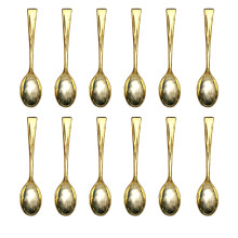 72 Teile Kunststoff Goldfarbene Mini Löffel Für Picknick