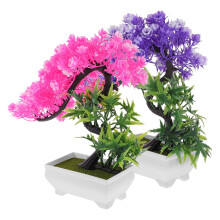 4 stk. Bonsai-Baum, künstl. Topfpflanze, Tischdekoration, Modell,