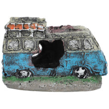 Blue Resin Fish Tank Ornament Car Wreck Shape Aquarium Decor