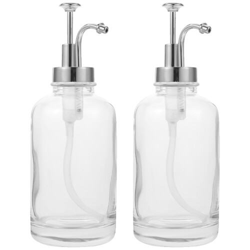 2 sirupspender aus für kaffeesirup, transparent 1